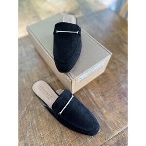 JOURNEE COLLECTION Women's Black At Vap Ameena Square Toe Slip On Mules 6.5